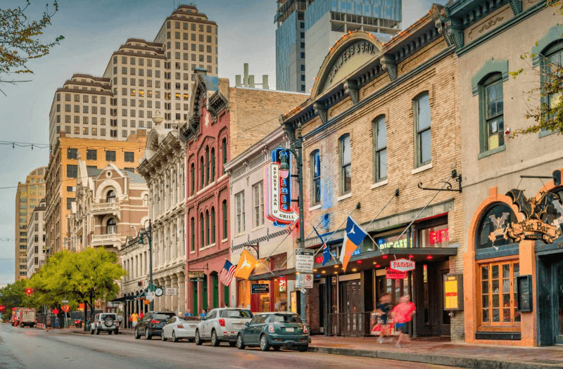 Street with buildings